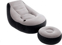 Кресло надувное Intex Sofa Lounge с пуфиком 99x130x76